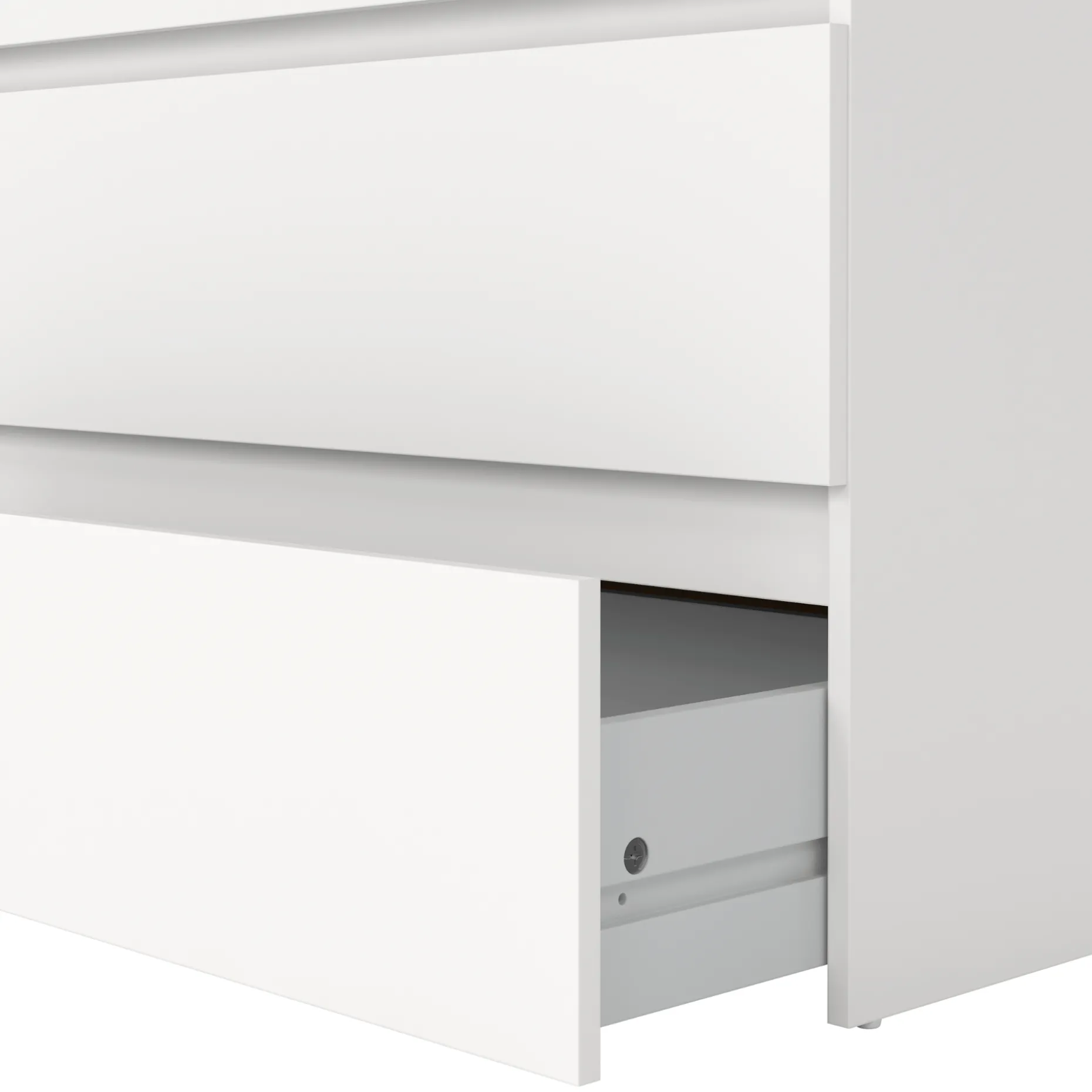 Maise kommode H:70 x B:138 x B:41 cm med 6 skuffer i hvid