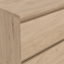 Maise kommode H:70 x B:138 x B:41 cm med 6 skuffer i egelook