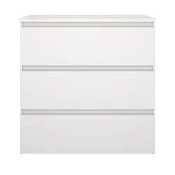 Maise kommode H:70 x B:70 x D:41 cm med 3 skuffer i hvid