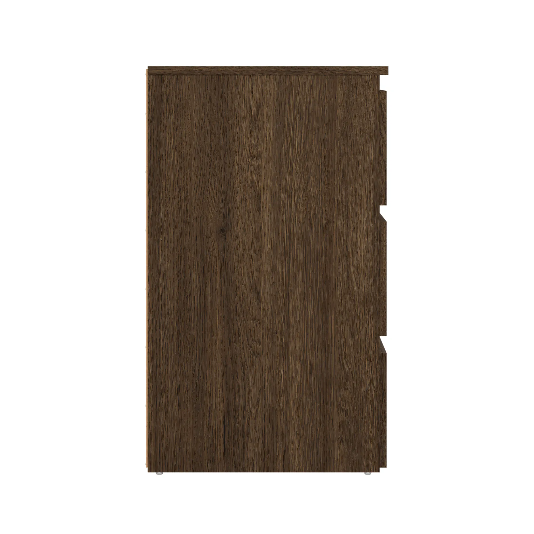 Maise kommode  H:70 x B:70 x D:41 cm med 3 skuffer i røget egelook