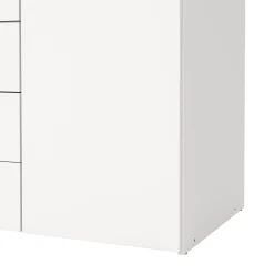 Malia garderobeskab hvid 4 låger 3 skuffer