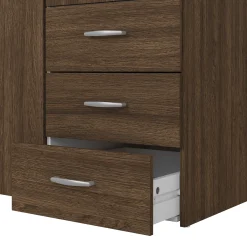 Malia garderobeskab røget egefarve 2 låger 3 skuffer