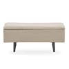 Malika bænk med opbevaring i beige boucle 95x35x42 cm