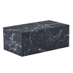Maxine sofabord sort marmor look 90x50 cm