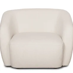 Melisa - lænestol i hvid boucle B: 92 D: 84 H: 66 cm