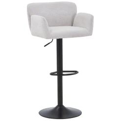 Melody Barstol - beige tekstil med justerbar højde og drejefunktion