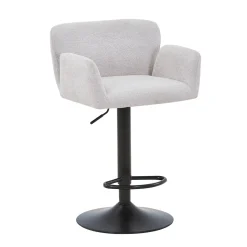 Melody Barstol - beige tekstil med justerbar højde og drejefunktion