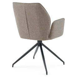 Minna Spisebordsstol - sand tekstil med drejefunktion 360 grader