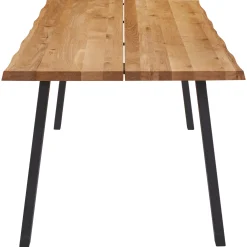 Molly plankebord - 200x95 cm - naturligt olieret eg med A-ben (Forberedt til tillægsplader)