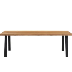 Molly plankebord - 240x95 cm - naturligt olieret eg med A-ben (Forberedt til tillægsplader)