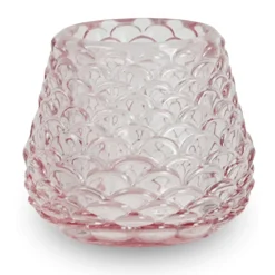 Naja glas fyrfadsstage lyserød 7 cm