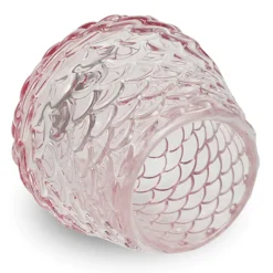 Naja glas fyrfadsstage lyserød 7 cm