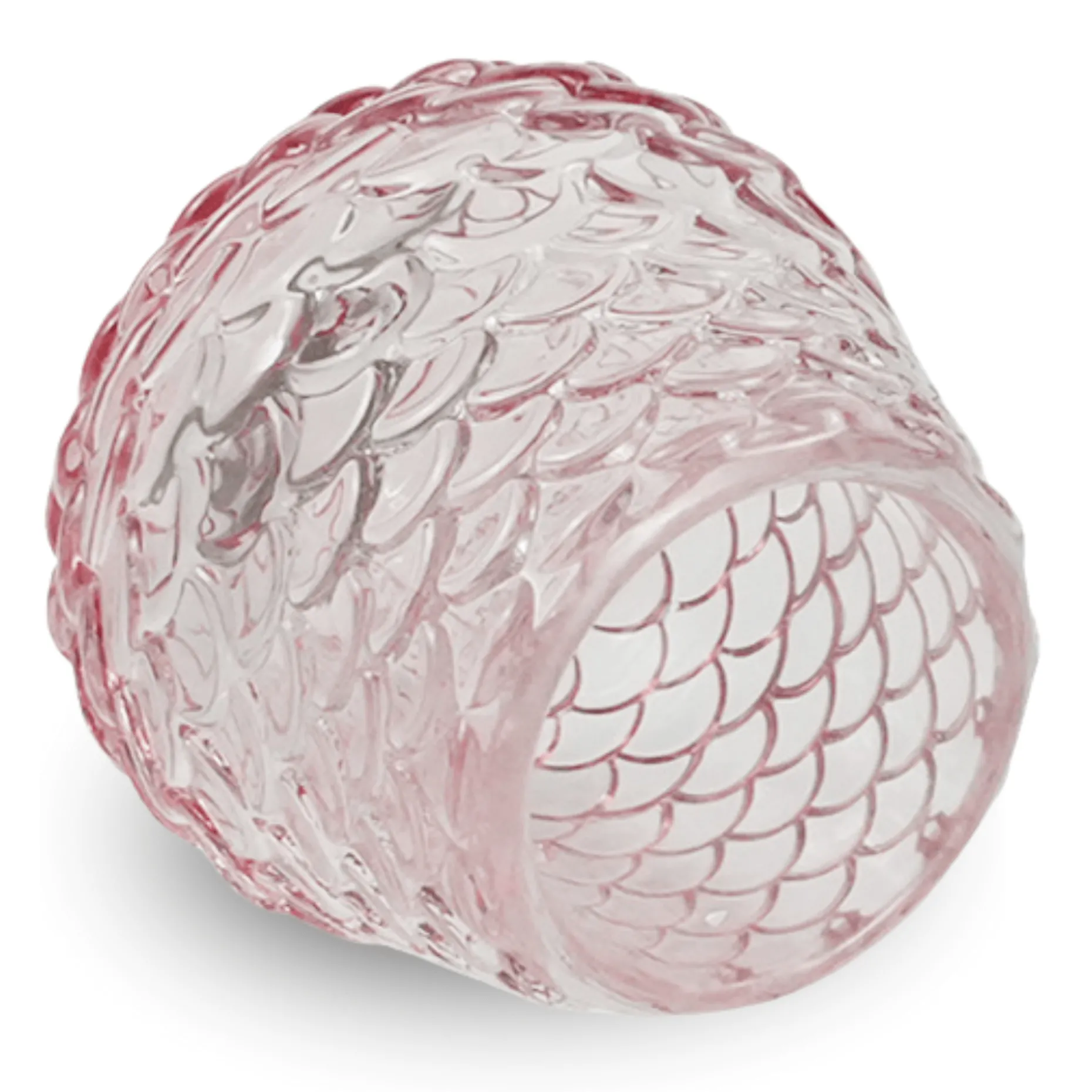 Naja glas fyrfadsstage lyserød 7 cm