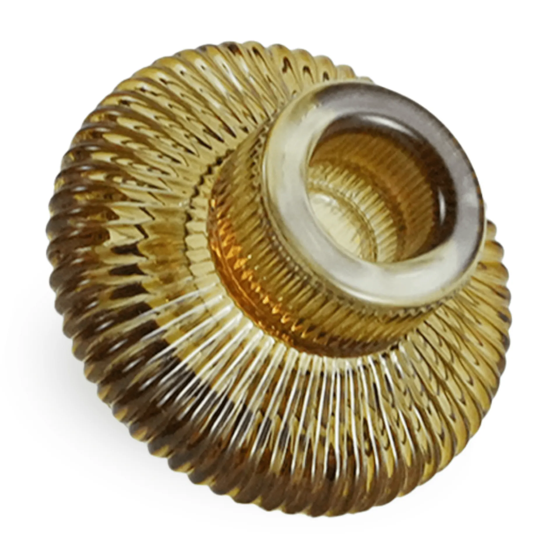 Nala glas lysestage amber 6 cm