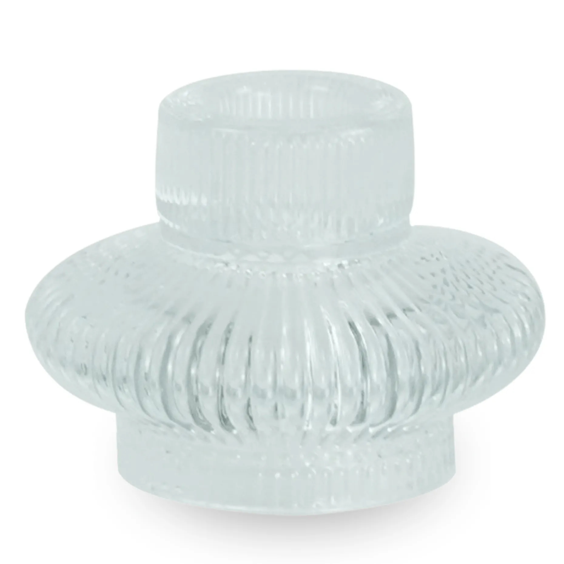 Nala glas lysestage klar 6 cm