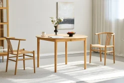 Naomi spisebordsstol i bøg med fletsæde