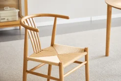 Naomi spisebordsstol i bøg med fletsæde