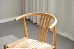 Naomi spisebordsstol i bøg med fletsæde