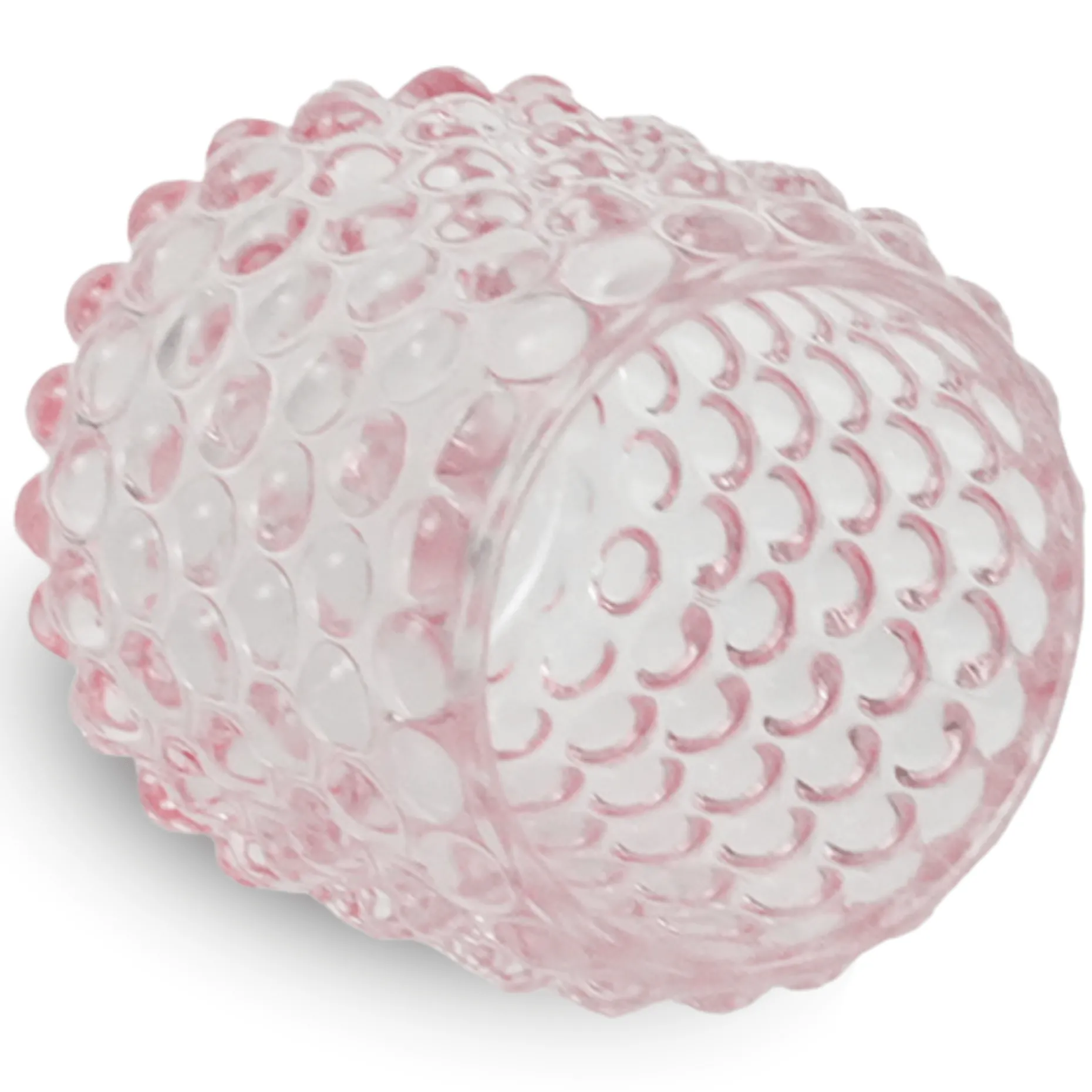 Nelly glas fyrfadsstage lyserød 8,5 cm