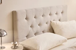 Nia sengegavl 140x63 cm i beige tekstil