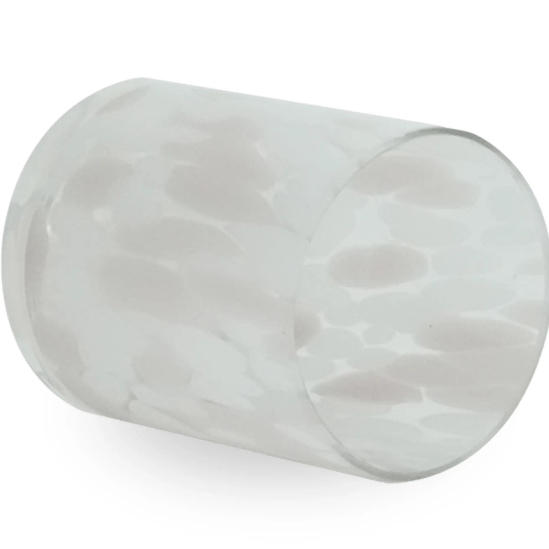 Nina glas fyrfadsstage lyserød 10 cm