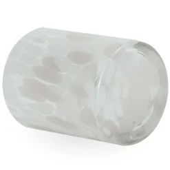 Nina glas fyrfadsstage lyserød 10 cm