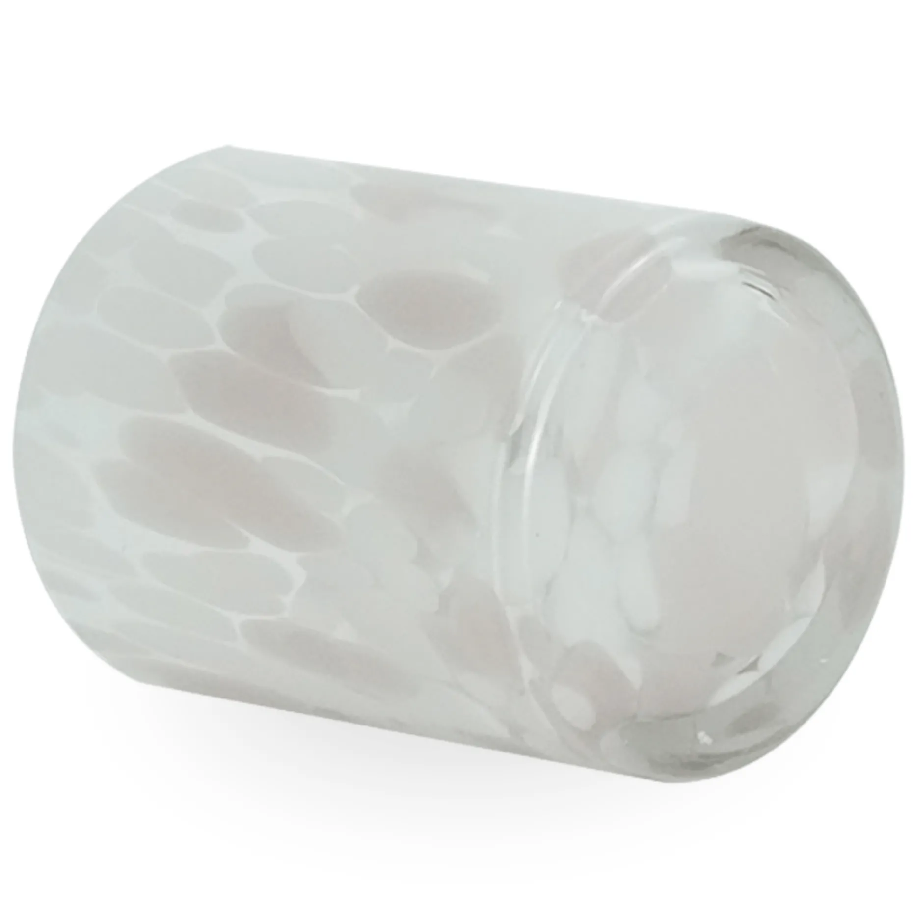 Nina glas fyrfadsstage lyserød 10 cm