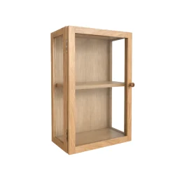 Piper væghængt vitrineskab 60x40x20 cm eg