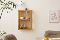 Piper væghængt vitrineskab 60x40x20 cm eg