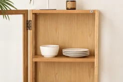 Piper væghængt vitrineskab 60x40x20 cm eg