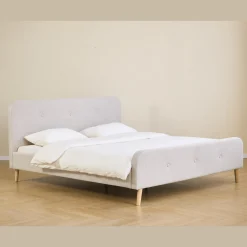 Premium Christian seng i beige 180x200 cm inkl. sengelameller og madrasser