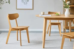 Rory spisebordsstol - Træstol i egetræsfiner