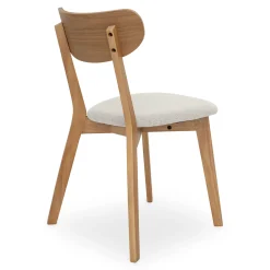 Rory spisebordsstol - Træstol i eg med polstret sæde