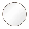 Ruthy spejl Ø60 cm med træramme i røget eg