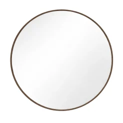Ruthy spejl Ø60 cm med træramme i røget eg