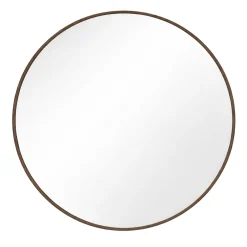 Ruthy spejl Ø80 cm med træramme i røget eg
