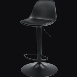 Sandie barstol med justerbar højde - sort plast