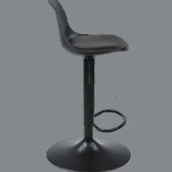 Sandie barstol med justerbar højde - sort plast