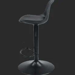 Sandie barstol med justerbar højde - sort plast