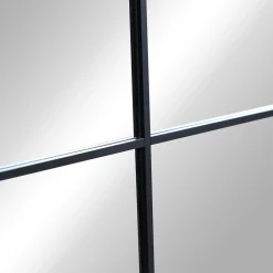 Sandra - New yorker spejl med buning sort 110x65 cm