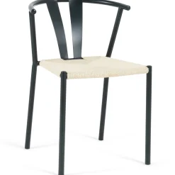 Shila spisebordsstol sort med flet