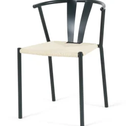 Shila spisebordsstol sort med flet