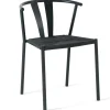 Shila spisebordsstol sort med flet i sort