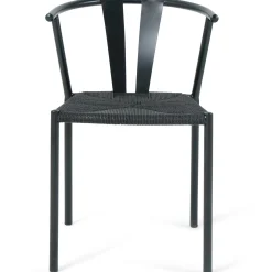 Shila spisebordsstol sort med flet i sort