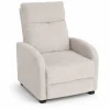 Silas lænestol i beige med vippefunktion og benstøtte