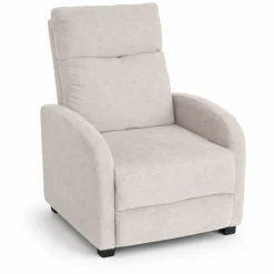 Silas lænestol i beige med vippefunktion og benstøtte