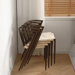 Spisebordssæt - Lewis lamel spisebord Ø120 cm med udtræk i røget egefiner + 6 x Bella spisebordsstole i røget eg