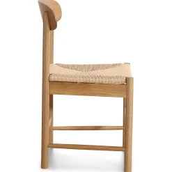 Spisebordssæt - Lewis lamel spisebord Ø120 cm med udtræk i egefiner + 6 x Madison spisebordsstole i eg