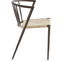 Spisebordssæt - Madelina sildebensbord 200 cm i røget egefiner + 6 x Bella spisebordsstole i røget egelook med fletsæde