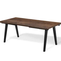 Spisebordssæt - Madelina sildebensbord 200 cm i røget egefiner + 4 x Jocelyn spisebordsstole i røget eg